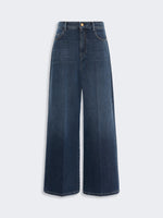 Wide, Cotton Denim Jeans for Women - Midnightblue - Max Mara KSA