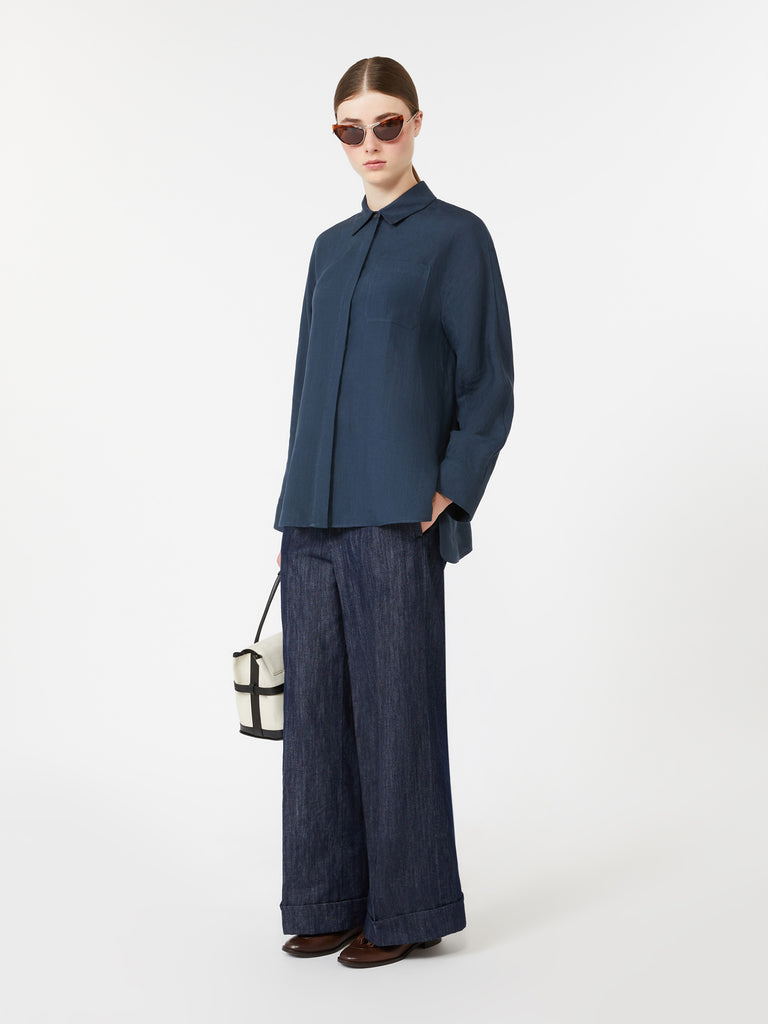 max mara linen canvas shirt
