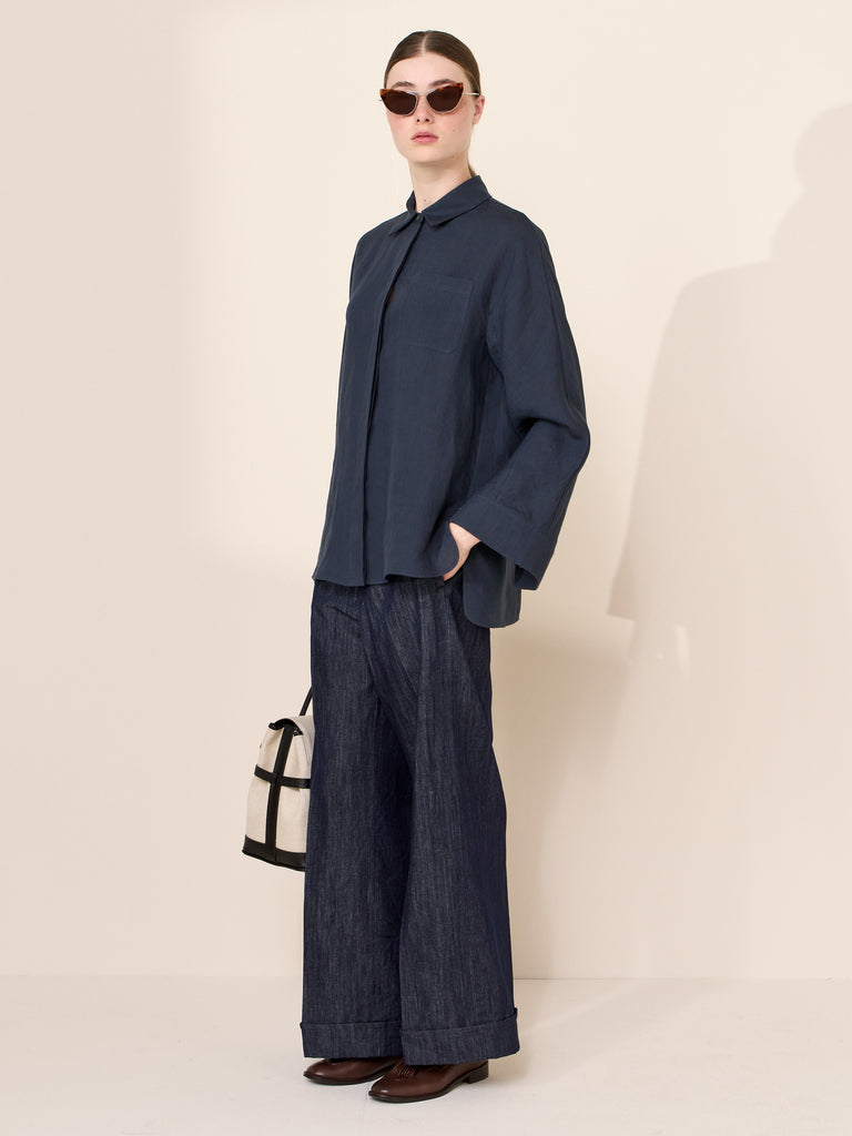 max mara linen canvas shirt