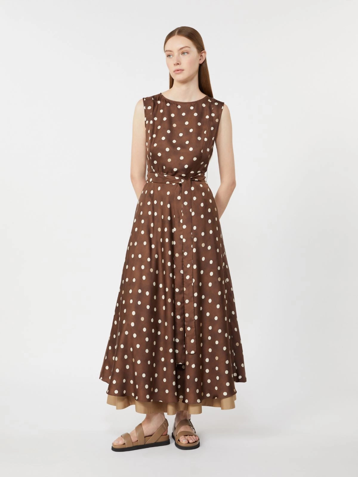 Patterned twill dress
