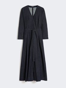 Abito in denim di cotone con cintura