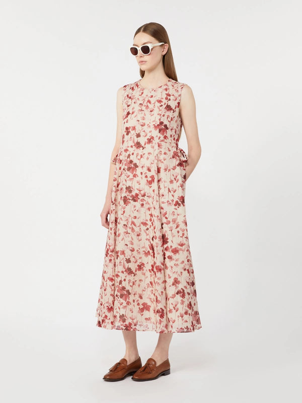 max mara printed ramie canvas dress for women