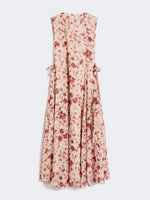 Printed ramie canvas dress