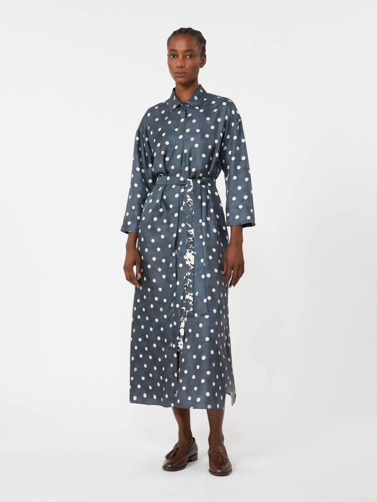 max mara printed silk twill dress