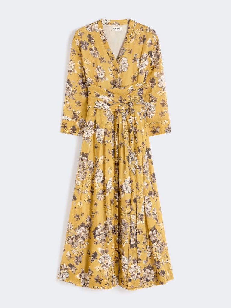 max mara printed ramie dress