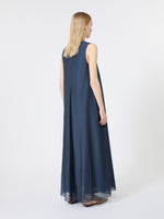 max mara cotton and silk voile flared dress for women
