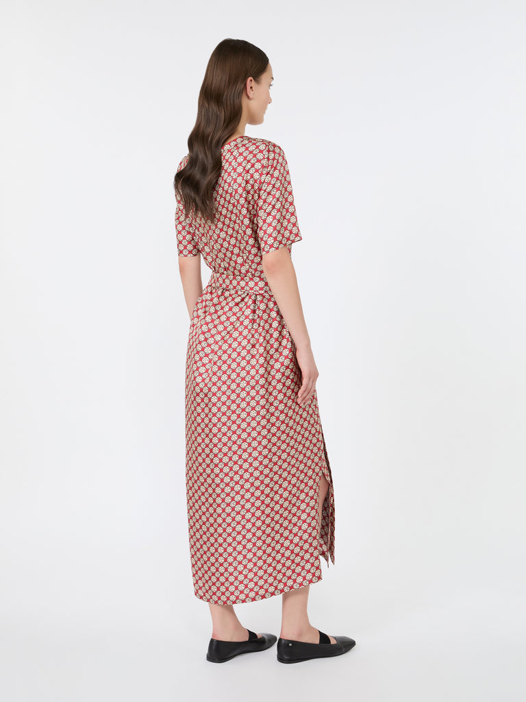 max mara printed silk twill dress