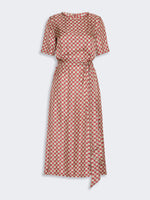 Printed Silk Twill Dress for Women - Red - Max Mara KSA