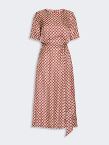 max mara printed silk twill dress for women