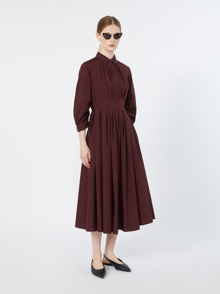 max mara shirt dress in cotton poplin