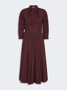 Shirt Dress In Cotton Poplin for Women - Dark Red - Max Mara KSA
