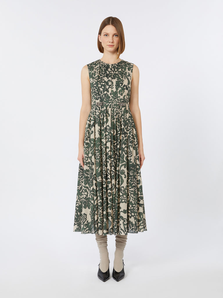 Printed cotton voile dress