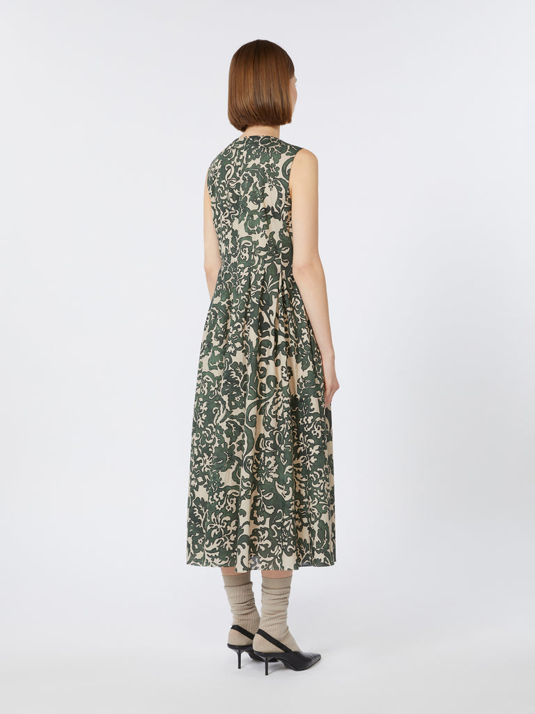 Printed cotton voile dress