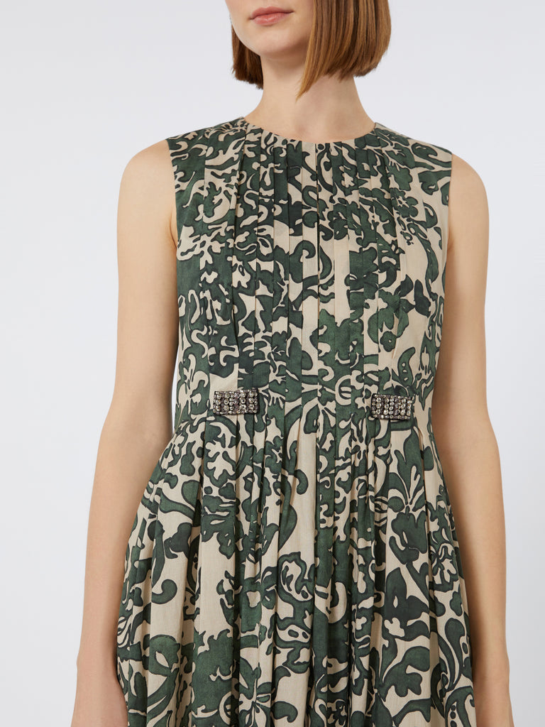 Printed cotton voile dress