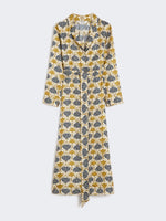 Printed silk kaftan dress