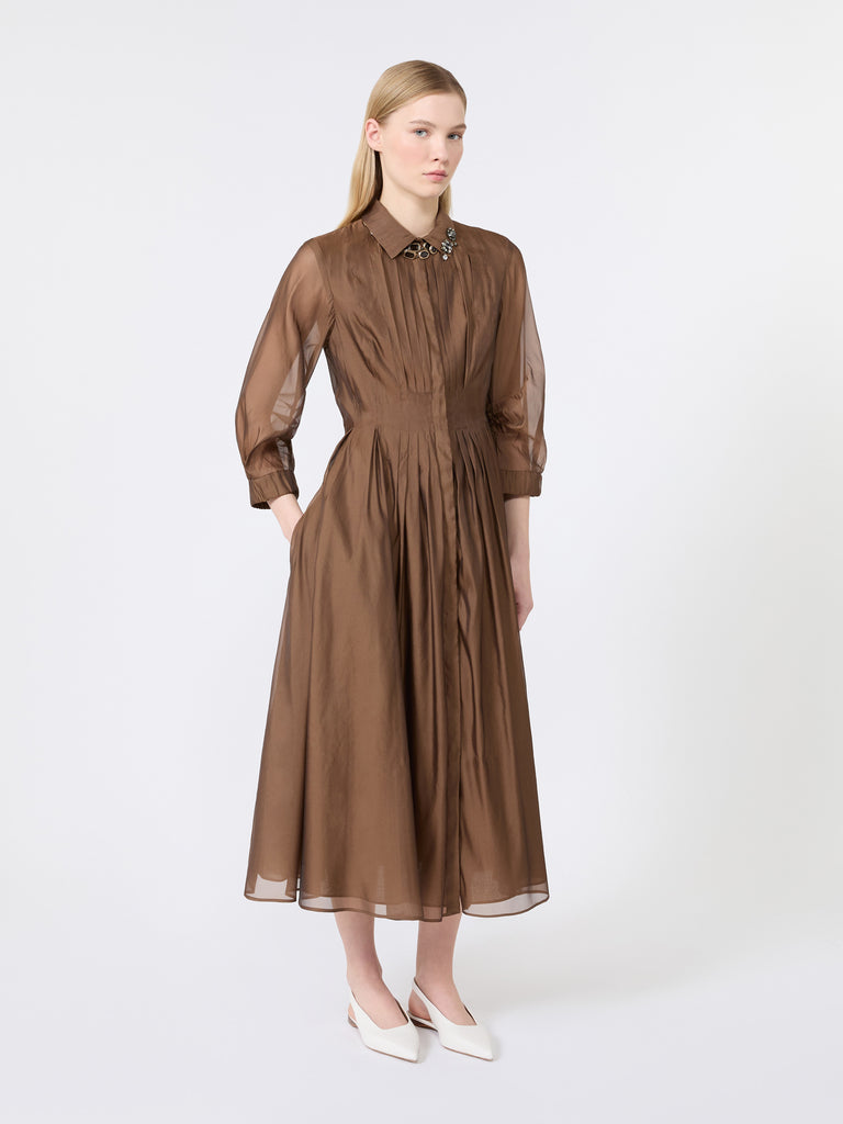 max mara فستان قميص من الأورجانزا
