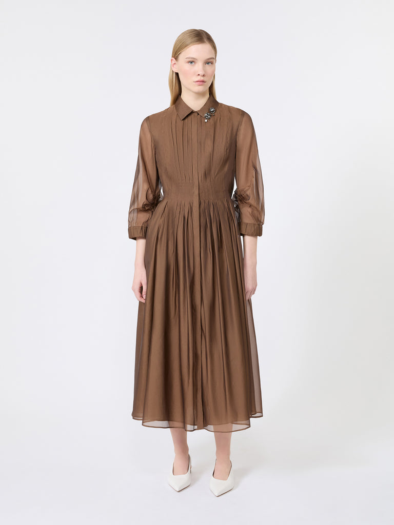 max mara فستان قميص من الأورجانزا