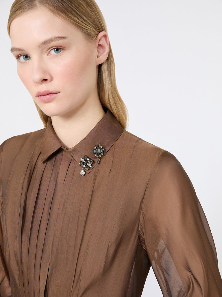 max mara فستان قميص من الأورجانزا