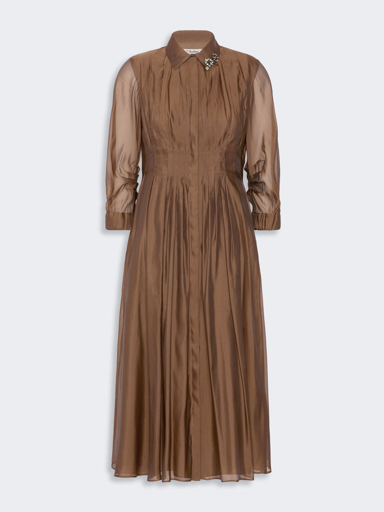 max mara فستان قميص من الأورجانزا