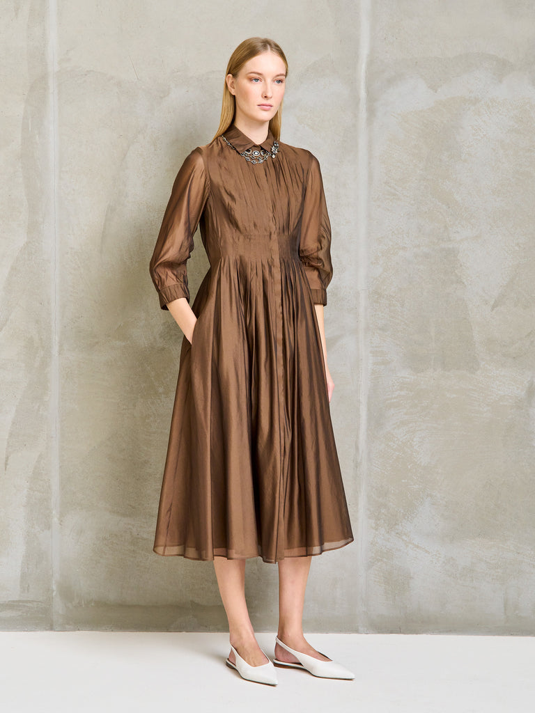max mara organza shirt dress