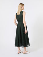 Fit-And-Flare Organza Dress for Women - Moss Green - Max Mara KSA