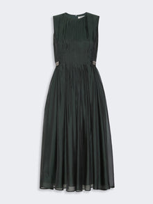 Fit-And-Flare Organza Dress for Women - Moss Green - Max Mara KSA