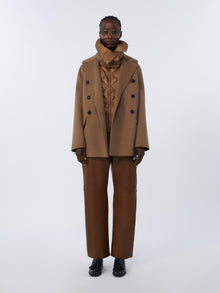 Padded water-repellent nylon canvas gilet