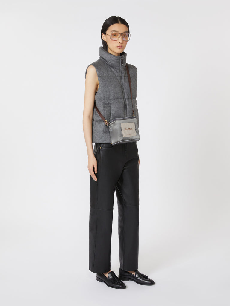 max mara water-repellent padded cashmere and canvas gilet