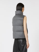 max mara water-repellent padded cashmere and canvas gilet for women