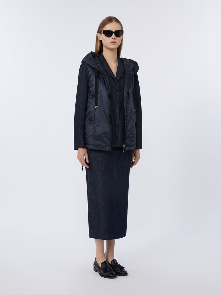 max mara جيليه مبطن من كانفاس طارد للماء وبغطاء للرأس
