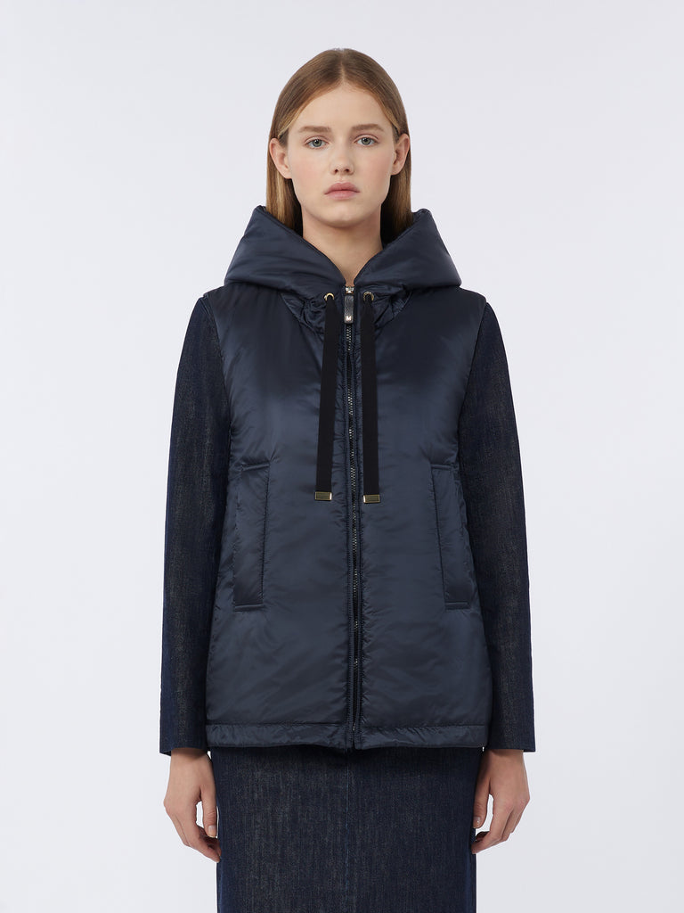 max mara جيليه مبطن من كانفاس طارد للماء وبغطاء للرأس