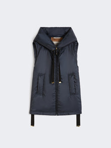 max mara water-repellent padded canvas hooded gilet for women