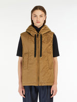 Padded Water-Repellent Hooded Gilet for Women - Caramel - Max Mara KSA