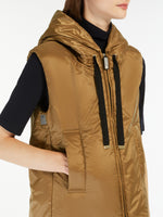 Padded Water-Repellent Hooded Gilet for Women - Caramel - Max Mara KSA