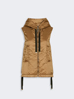 max mara padded water-repellent hooded gilet for women