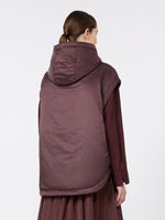 max mara padded, hooded gilet in water-repellent canvas for women