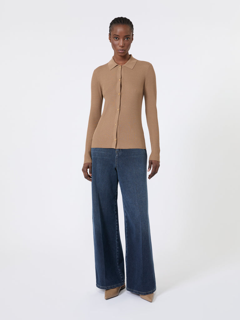 max mara كارديغان صوفي بقصة ضيقة من الخيوط