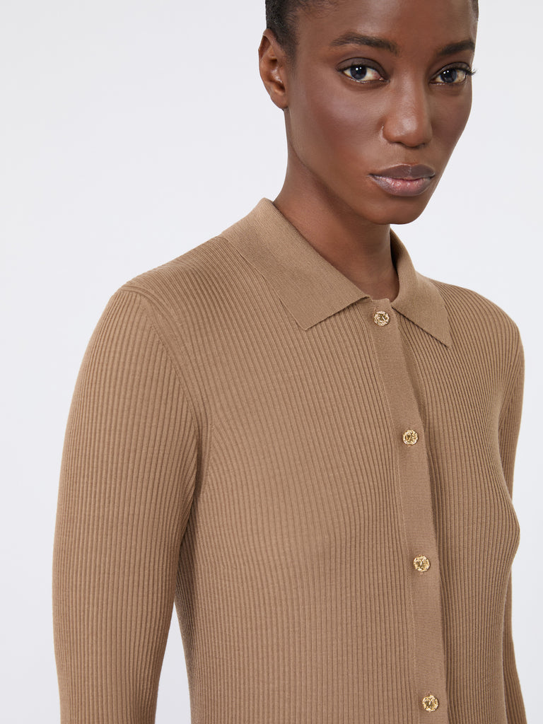 max mara كارديغان صوفي بقصة ضيقة من الخيوط