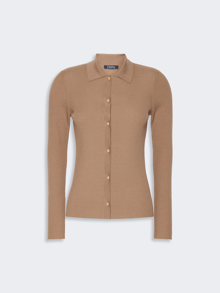 max mara كارديغان صوفي بقصة ضيقة من الخيوط