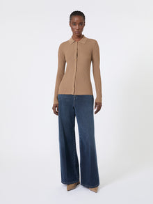 max mara woollen yarn fitted cardigan for women