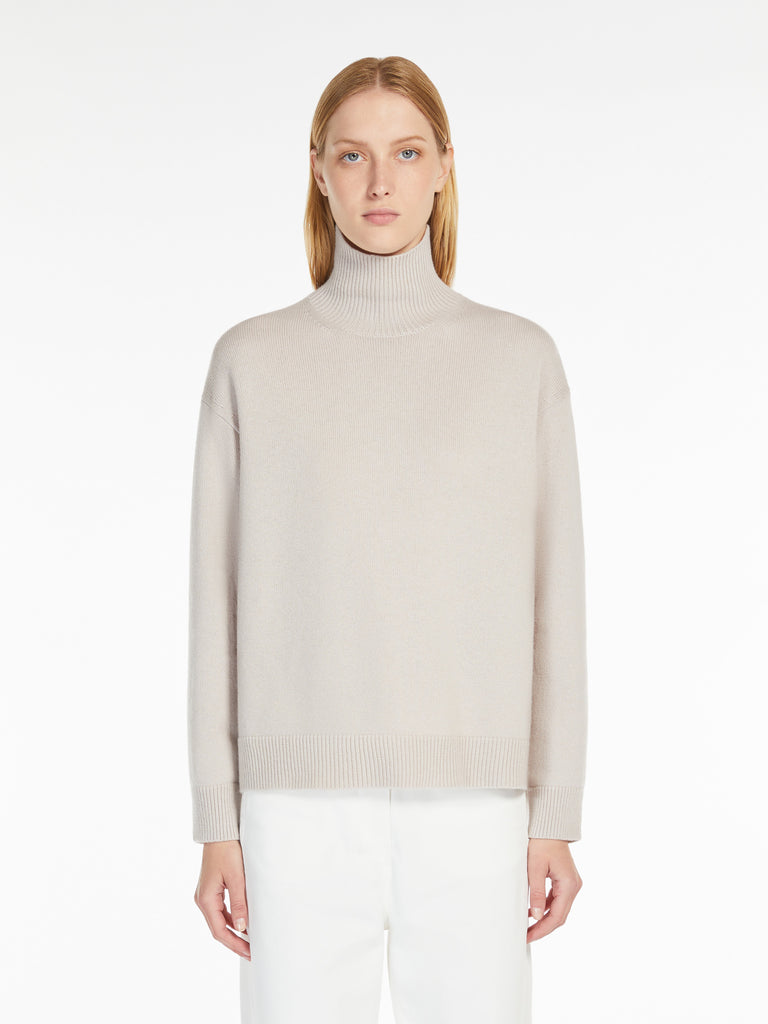 Wool and cashmere polo-neck sweater