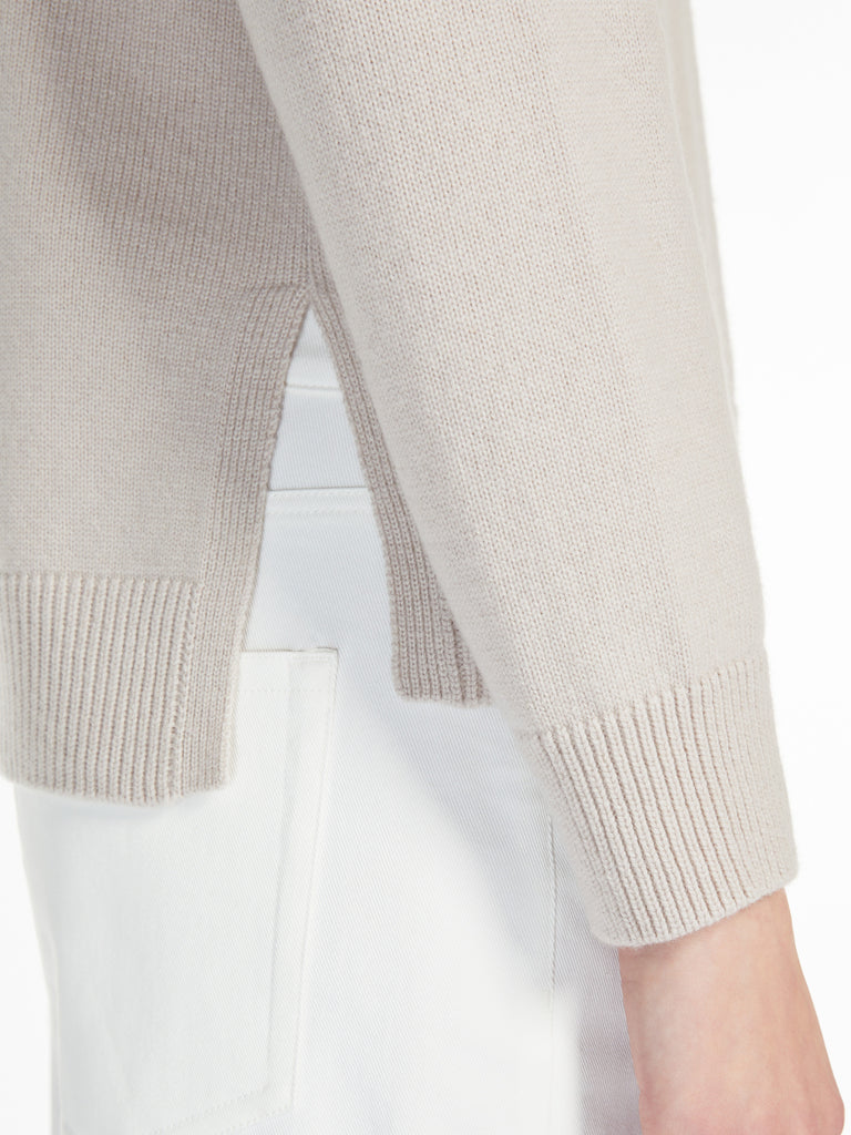 Wool and cashmere polo-neck sweater