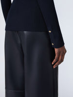 Ribbed Woollen Yarn Jumper for Women - Ultramarine - Max Mara KSA