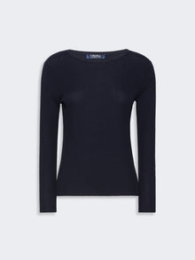 Ribbed Woollen Yarn Jumper for Women - Ultramarine - Max Mara KSA