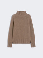 Wool and cashmere yarn polo-neck sweater