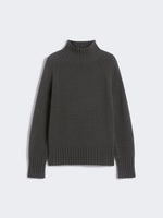 Wool and cashmere yarn polo-neck sweater