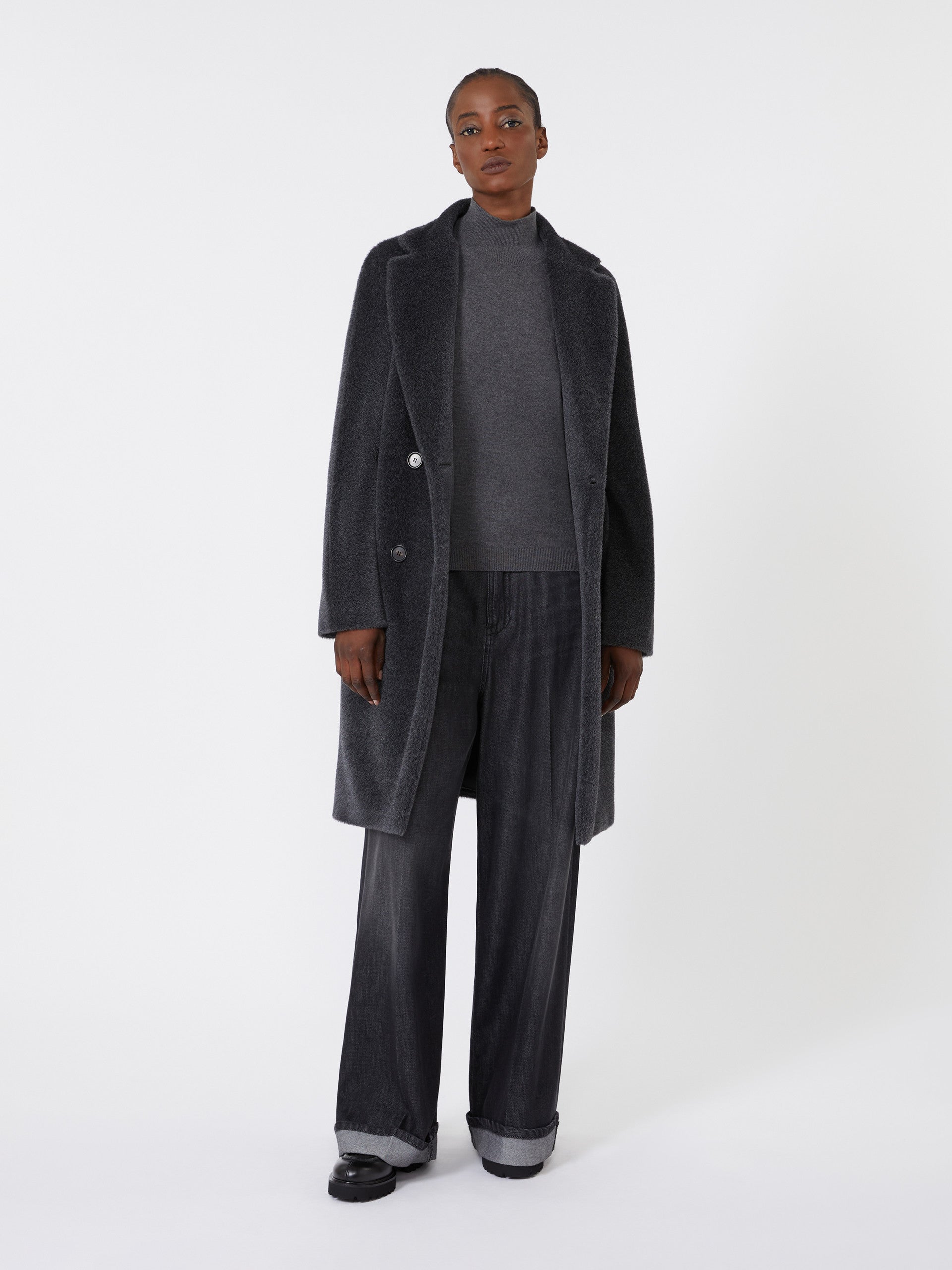 Wool polo-neck sweater