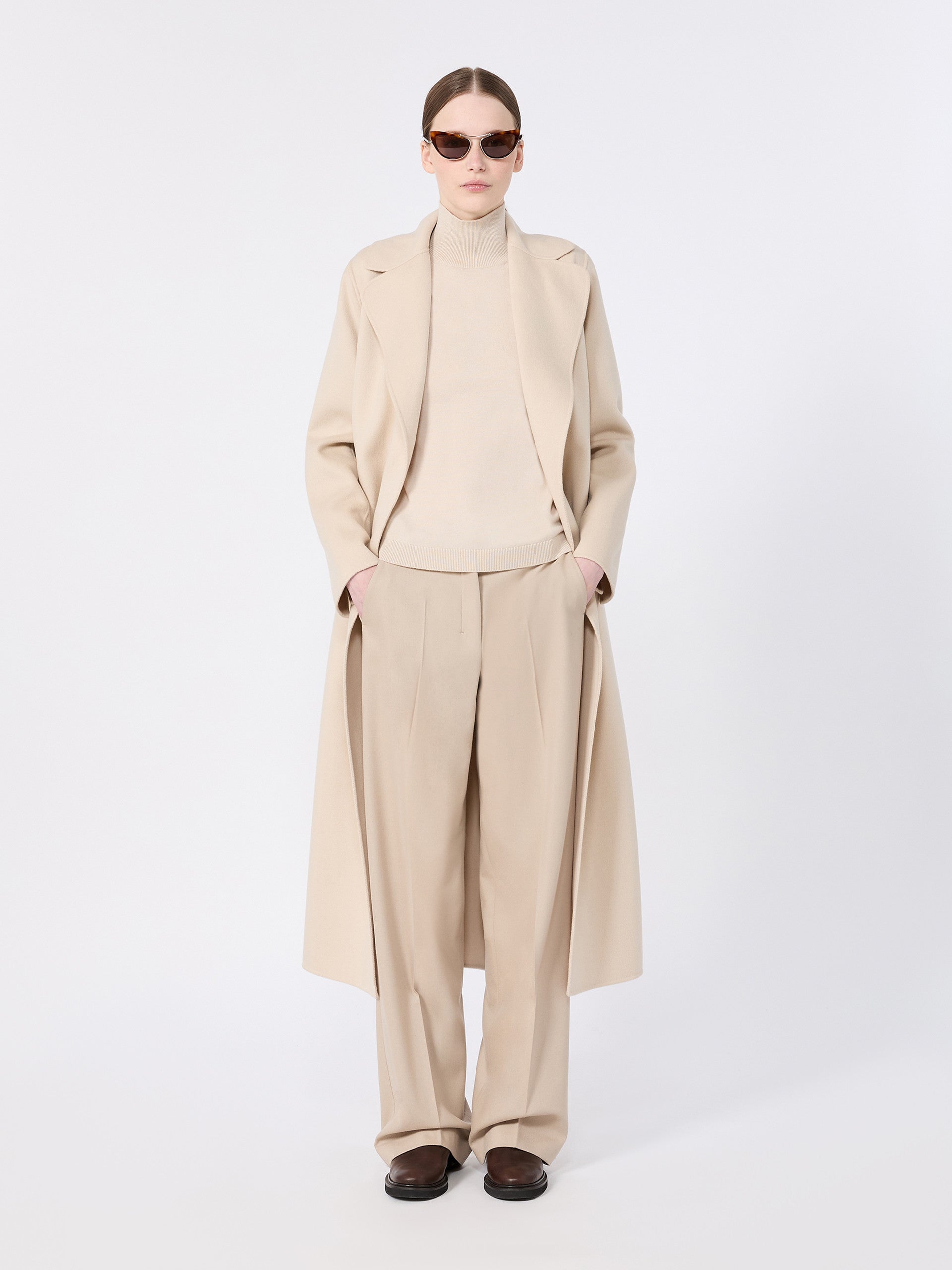 Wool Polo-Neck Sweater for Women - Albino - Max Mara KSA