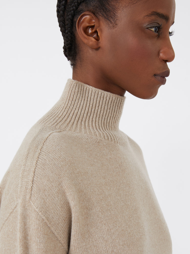 Cashmere polo-neck sweater