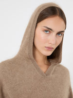 Brushed Cashmere Hoodie for Women - Clay - Max Mara KSA